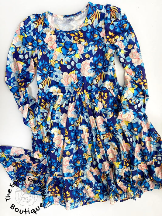 Blue floral long sleeve