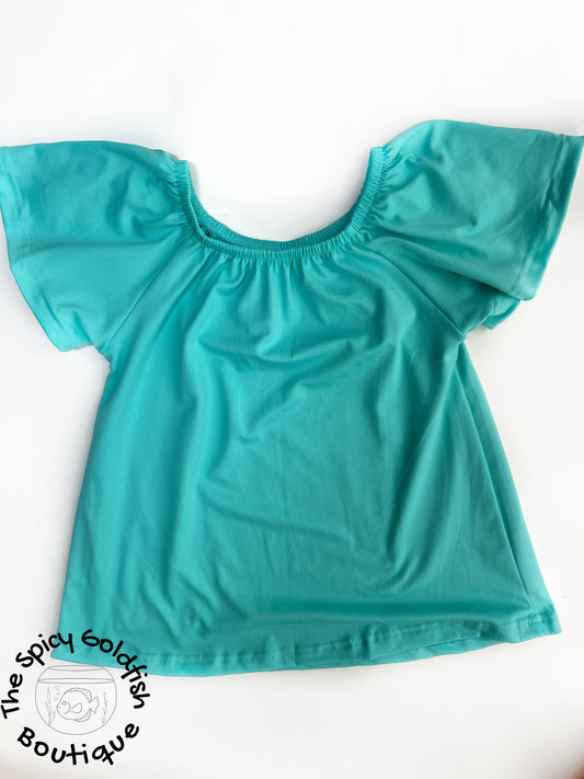 Aqua flutter top