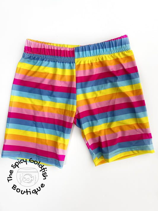 Rainbow stripe shorts