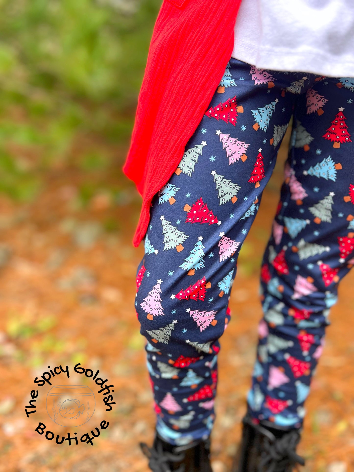 Navy Tree leggings