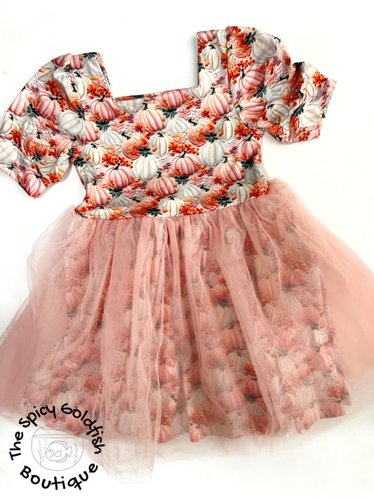 Pumpkin Floral Tutu