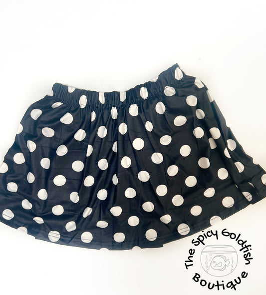 Black & White Polka Dot Skort