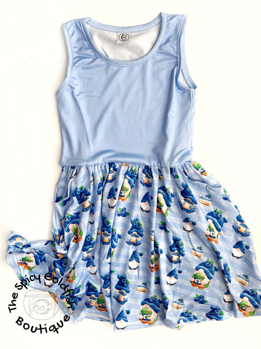 Blueberry Gnomes tank dress