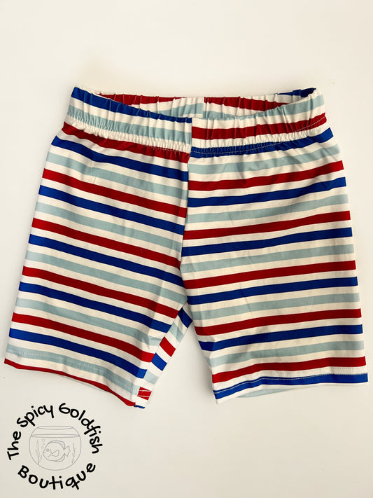 blue : red stripe short