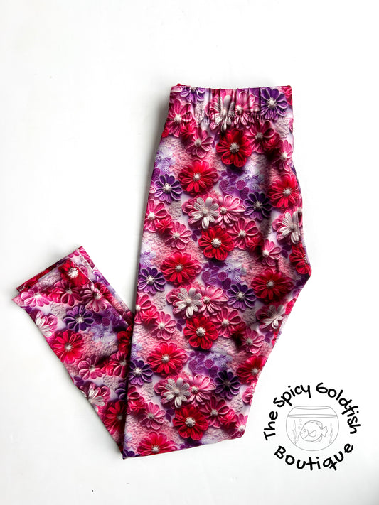 Purple Floral leggings