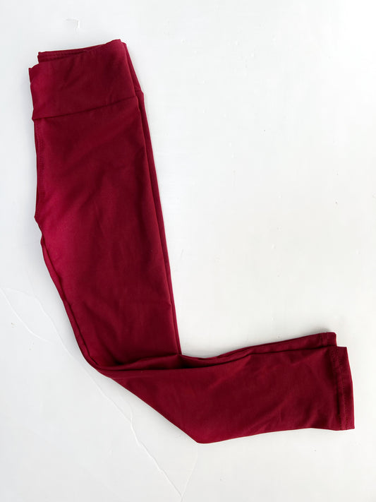 maroon leggings